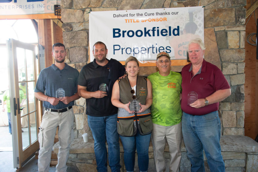 Group holding awards before Brookfield Properties banner