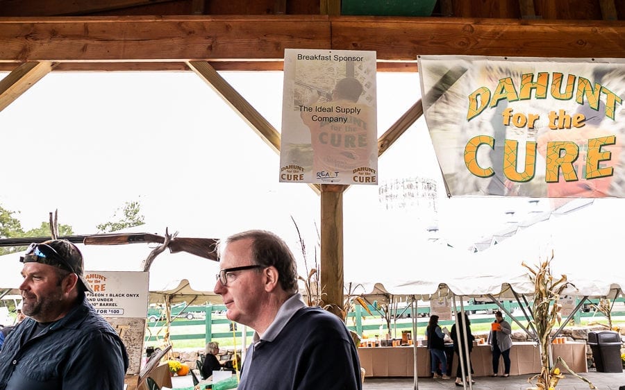 Pavilion event with 'Dahunt for the Cure' banner